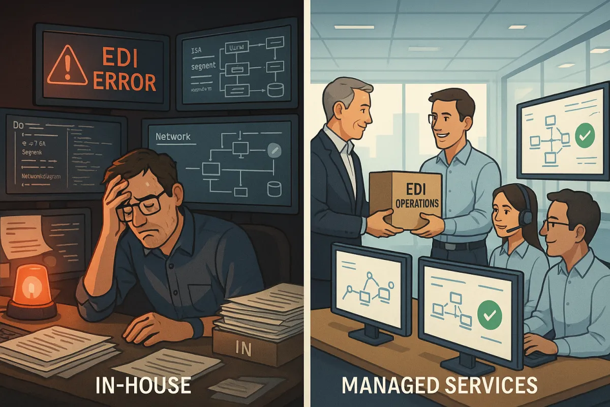 The Strategic EDI Managed Services Decision Framework: How to Solve the Skills Crisis While Maintaining Control of Your Supply Chain Integration in 2025
