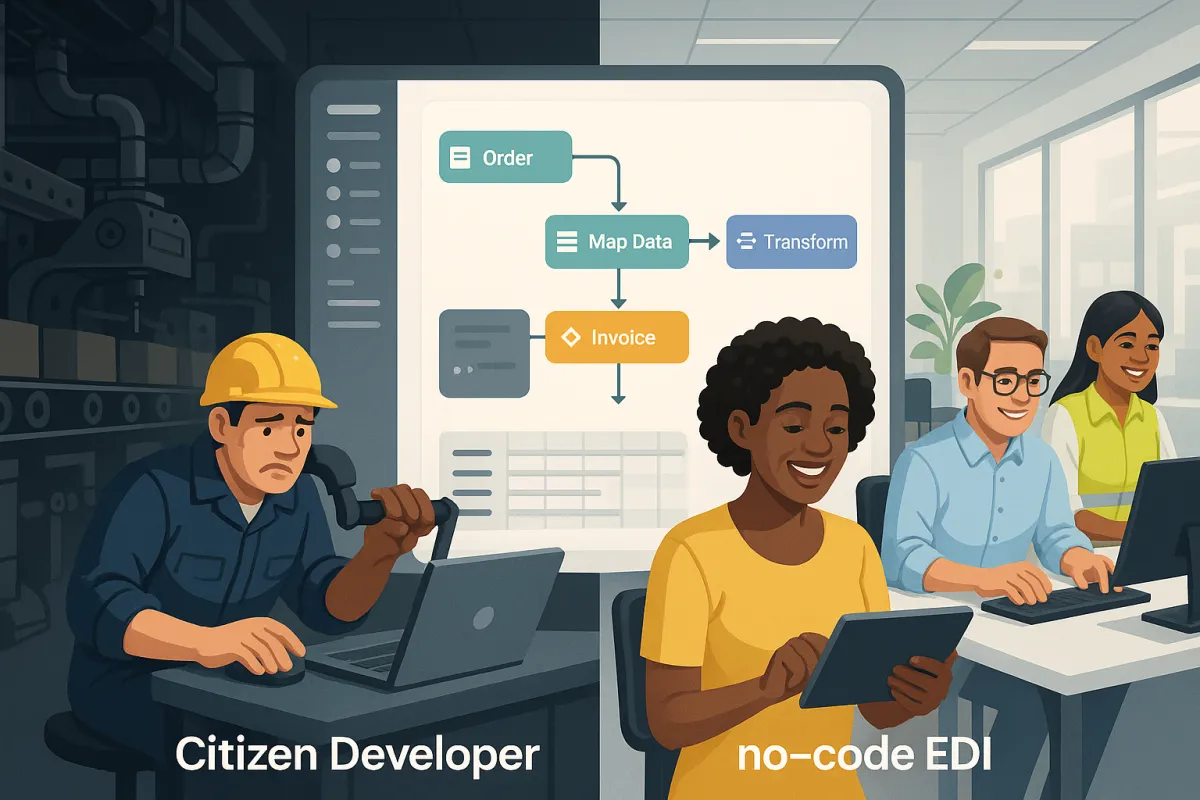 The Citizen Developer Solution: How No-Code EDI Platforms Are Solving the $8.4 Trillion Skills Crisis in Supply Chain Integration