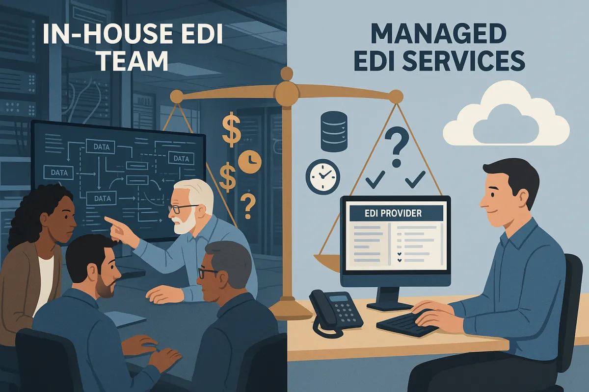 The Critical EDI Staffing Crisis Decision Framework: In-House vs Managed Services Cost-Benefit Analysis and Implementation Guide for Supply Chain Leaders in 2025