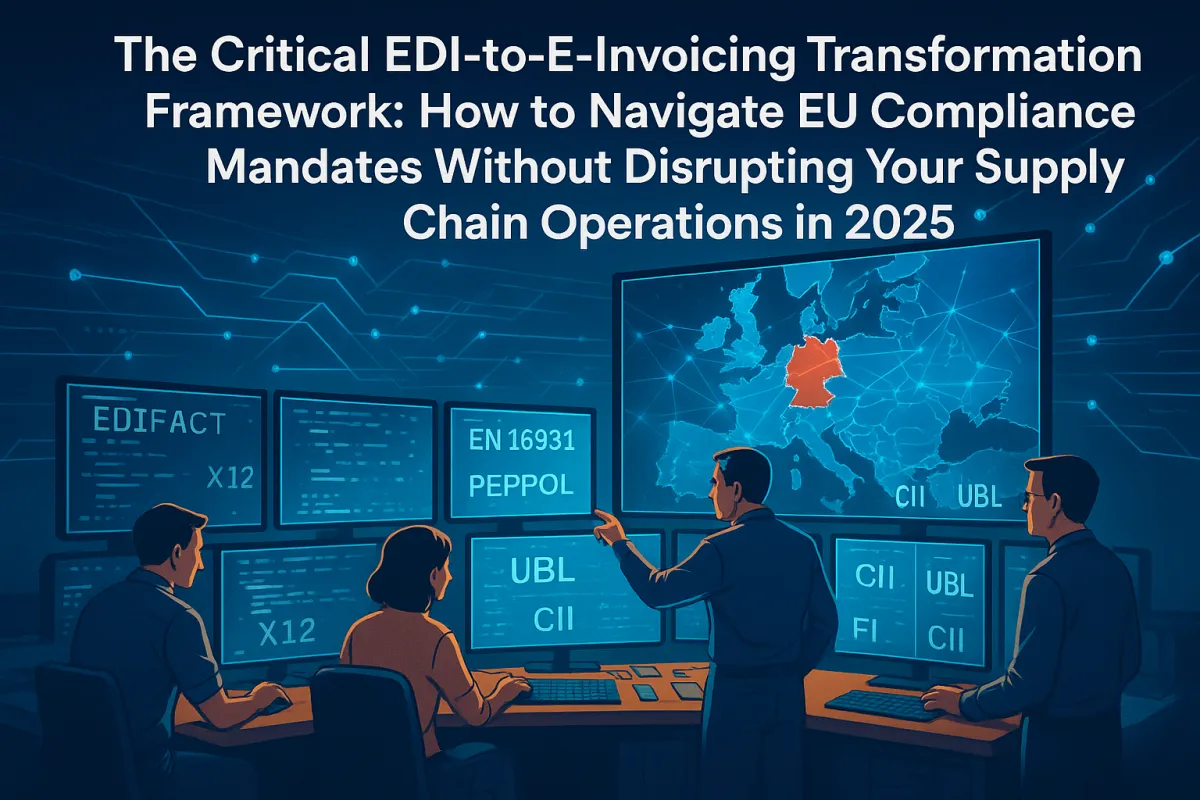 The Critical EDI-to-E-Invoicing Transformation Framework: How to Navigate EU Compliance Mandates Without Disrupting Your Supply Chain Operations in 2025
