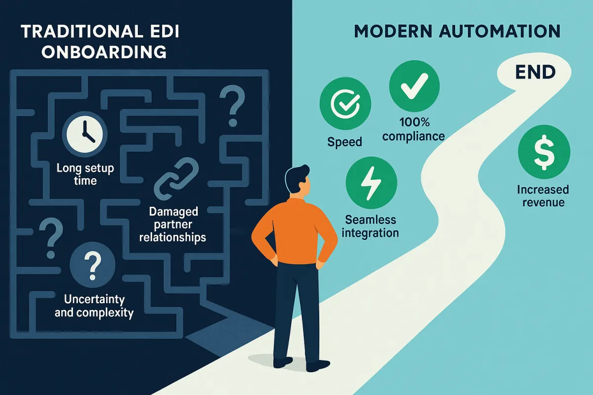 The $500K EDI Trading Partner Onboarding Tax: How Supply Chain Leaders Are Cutting Setup Time from 30 Days to 5 Days While Eliminating Revenue Loss in 2025