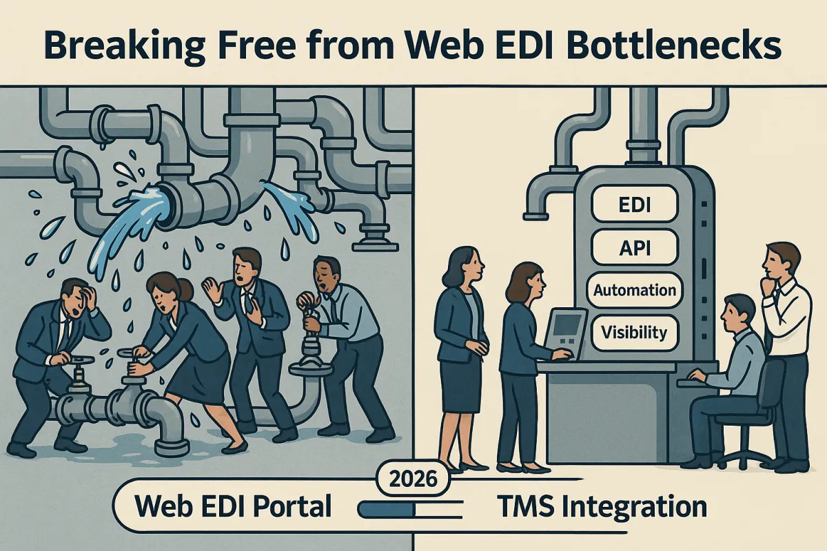 The Critical Web EDI Scalability Crisis: How to Recognize When Your Portal-Based EDI System Has Become a Growth Bottleneck and Your Step-by-Step Migration Framework to Full TMS Integration in 2026