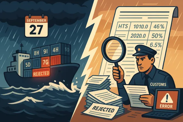 The September 27 Deadline: CBP's New Auto-Reject Rules Are Breaking EDI Systems - Here's Your Emergency Compliance Checklist