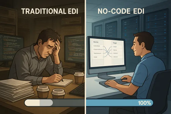 The No-Code EDI Revolution: How Supply Chain Teams Are Solving the Critical Skills Shortage While Cutting Implementation Time by 90%