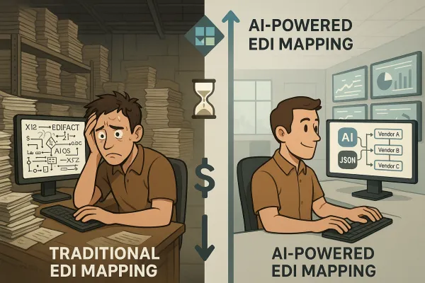 The AI-Powered EDI Mapping Revolution: How Intelligent Automation Is Eliminating the $62,000 Integration Bottleneck and Reshaping TMS Vendor Selection in 2025