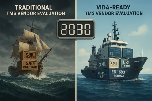 The Critical ViDA-Ready TMS Vendor Assessment Framework: How to Evaluate E-Invoicing Compliance Capabilities That Prevent the 66% Implementation Failure Rate and Future-Proof Your Supply Chain Operations Before EU's 2030 Deadline